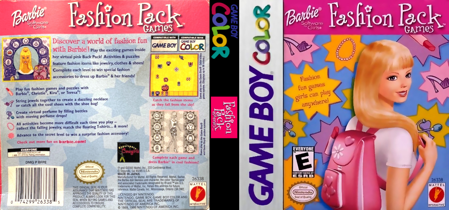 Barbie : Fashion Pack Games — box-texture (US)