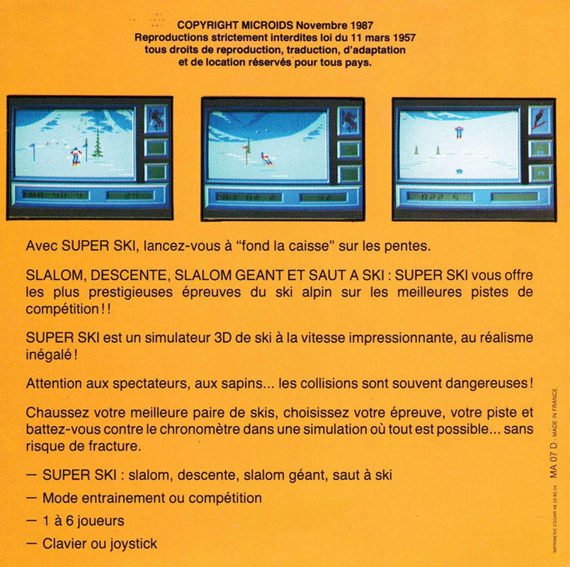 Super Ski — box-2D-back (FR)