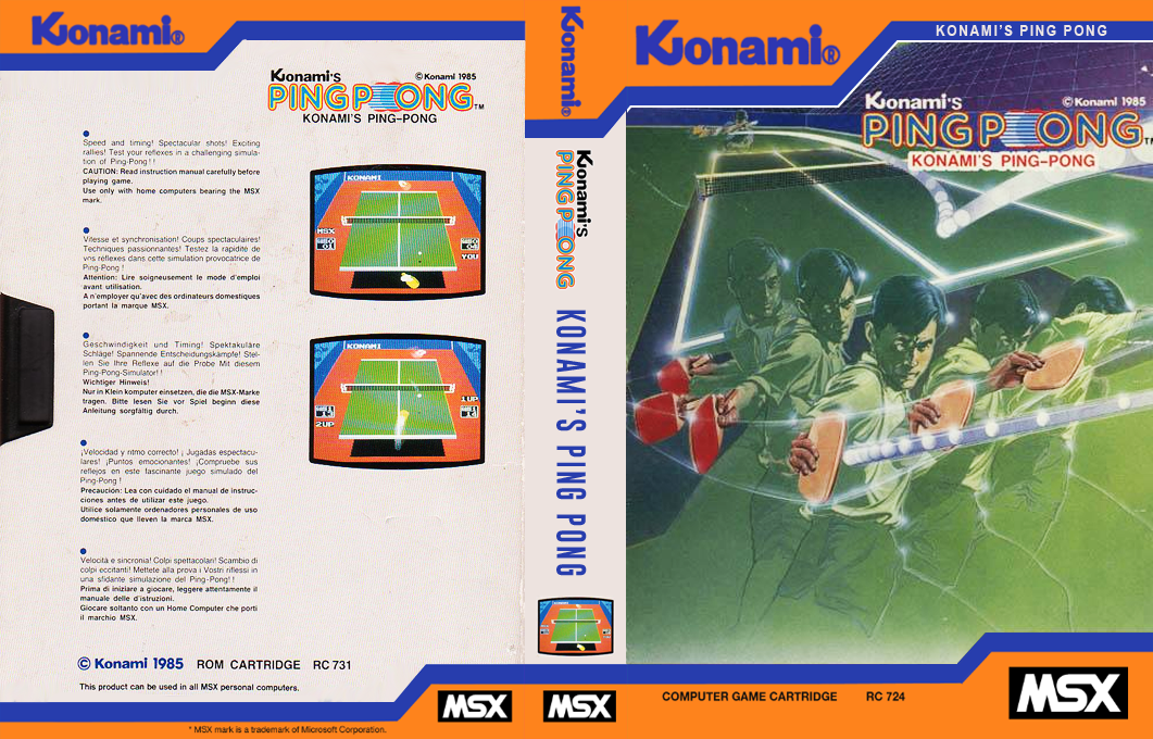 Konami's Ping-Pong — box-texture (EU)