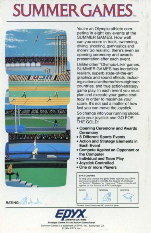 Summer Games — box-2D-back (EU)