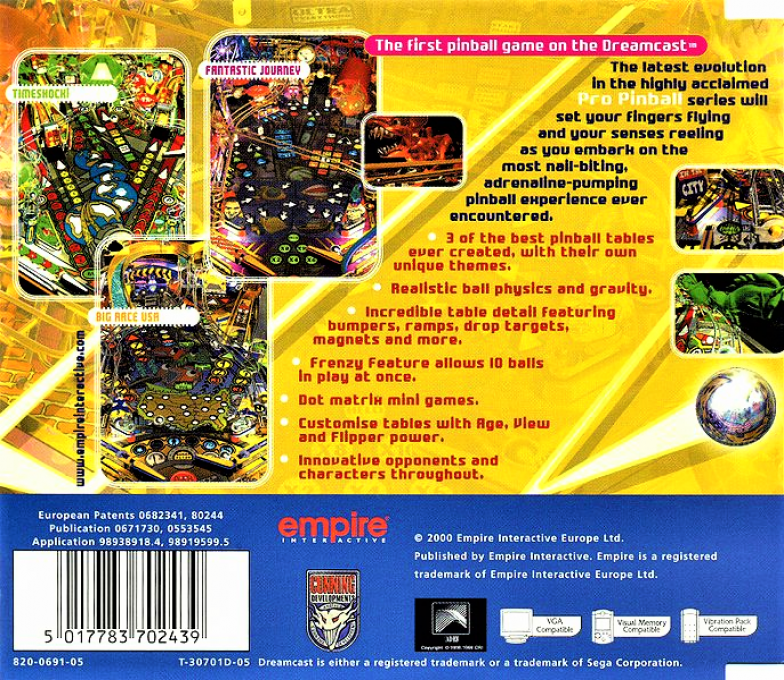 Pro Pinball Trilogy — box-2D-back (EU)