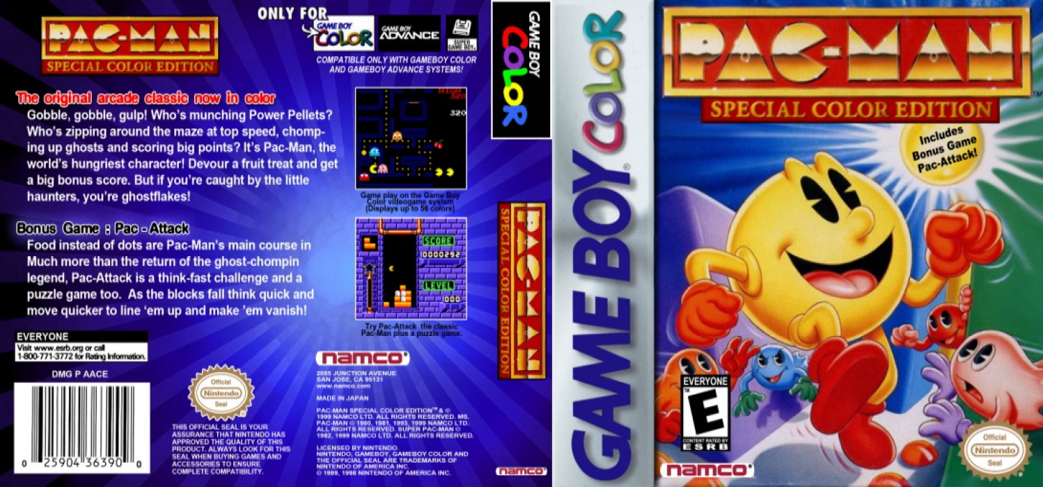 Pac-man - Special Color Edition — box-texture (US)