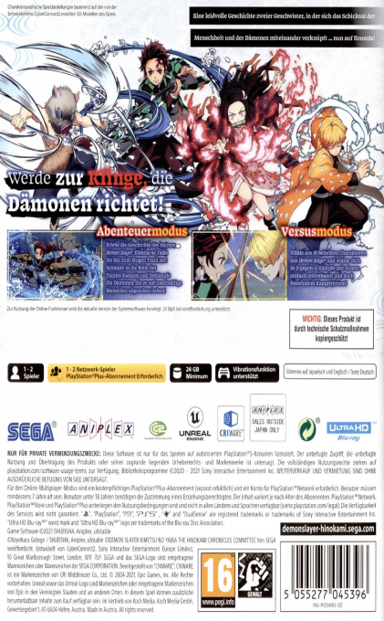 Demon Slayer: Kimetsu no Yaiba - The Hinokami Chronicles — box-2D-back (DE)