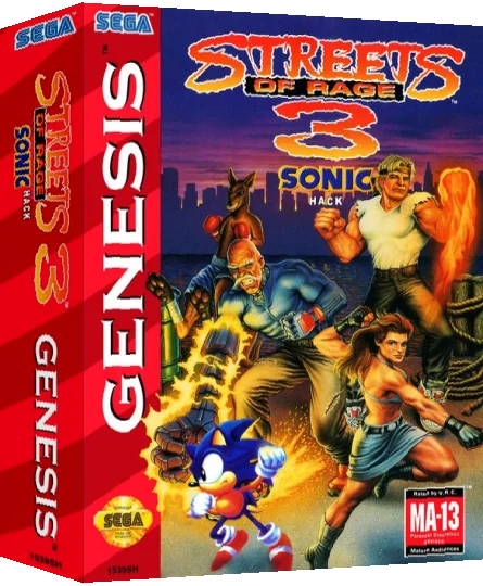 Sonic In Streets Of Rage 3 — box-3D (US)