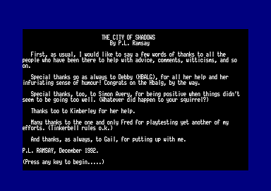 City Of Shadows, The — sstitle (EU)