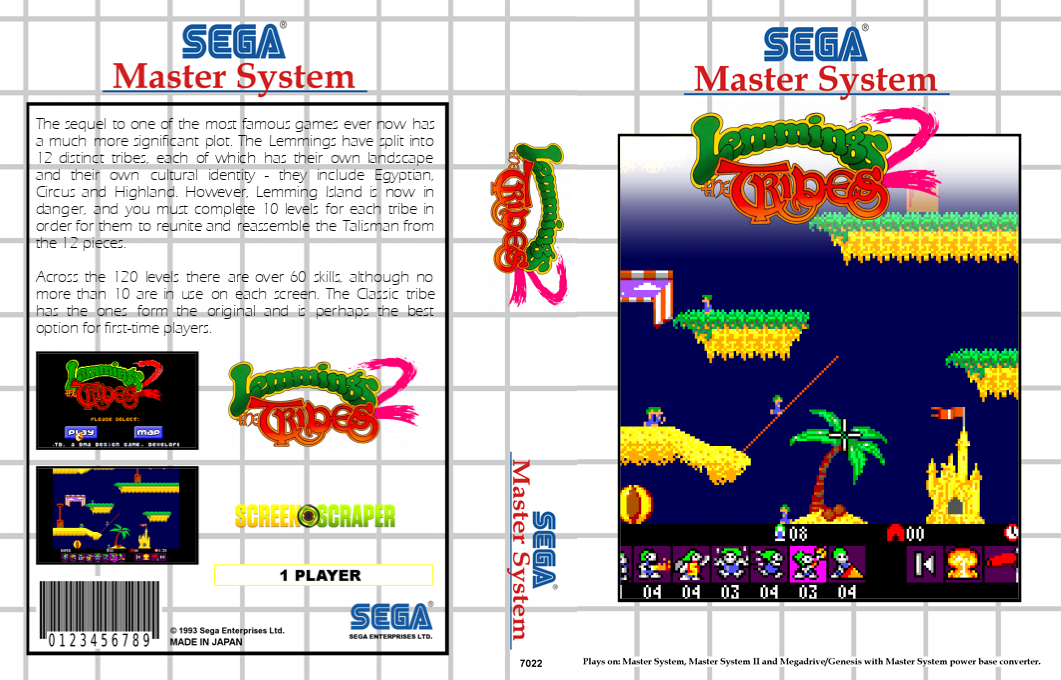 Lemmings 2 - The Tribes — box-texture (SS)