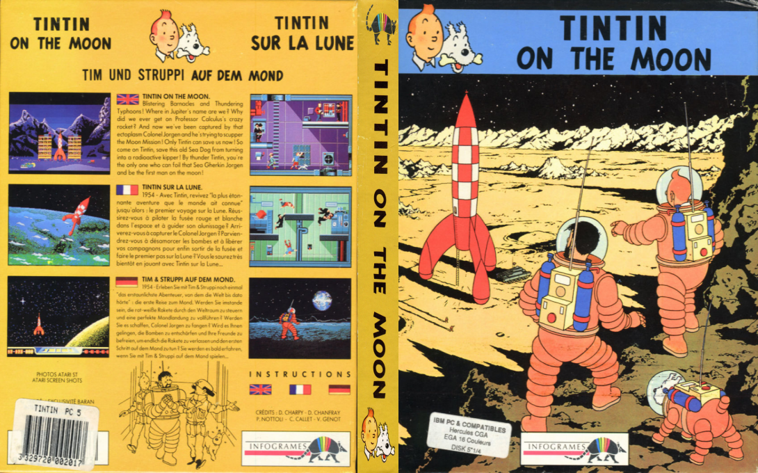 Tintin On The Moon — box-texture (EU)