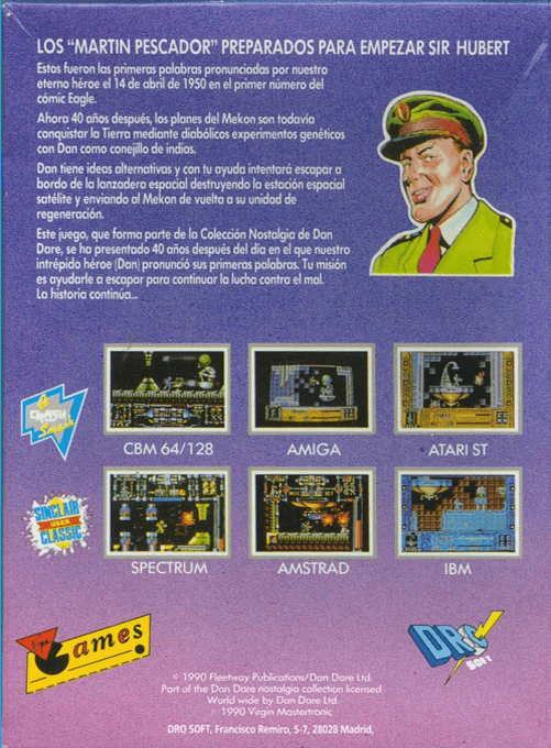Dan Dare 3 - The Escape — box-2D-back (SP)