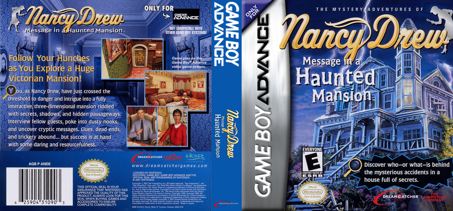 Nancy Drew - Message in a Haunted Mansion — box-texture (US)
