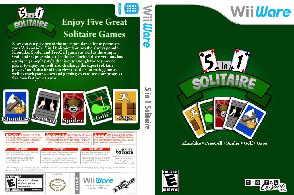5 In 1 Solitaire — box-texture (US)