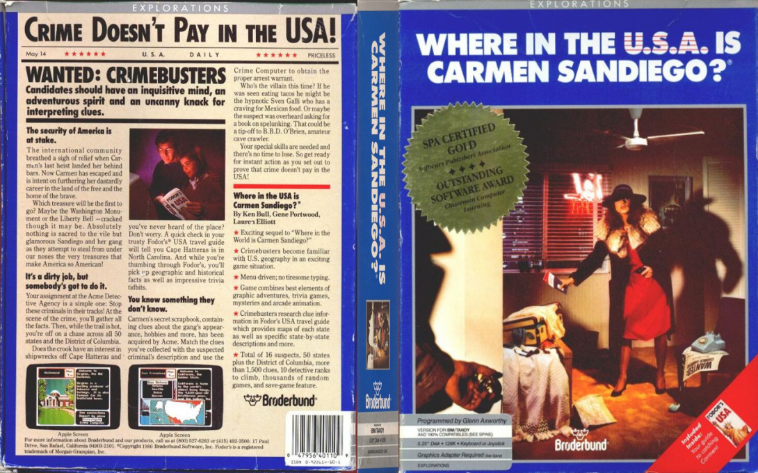 Where in the U.S.A. Is Carmen Sandiego? — box-texture (US)