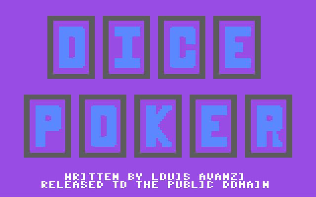 Dice Poker — sstitle (WOR)