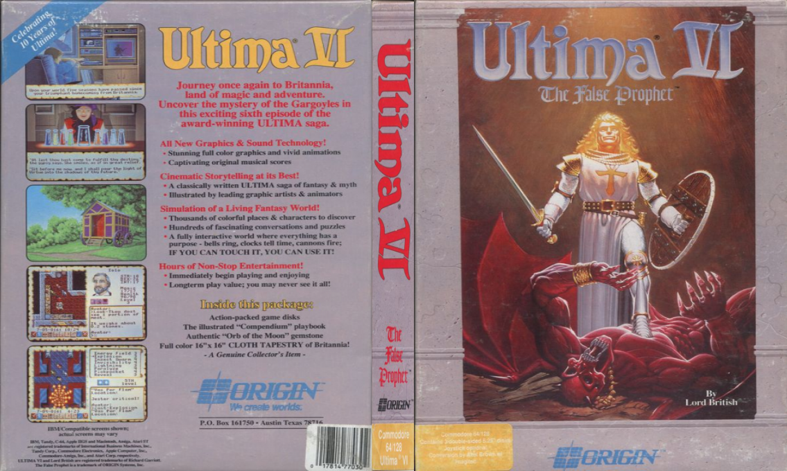 Ultima 6 - The False Prophet — box-texture (US)