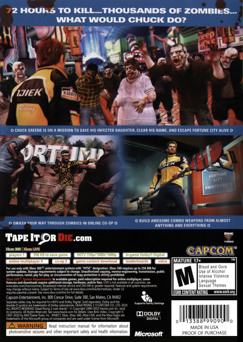 Dead Rising 2 — box-2D-back (US)