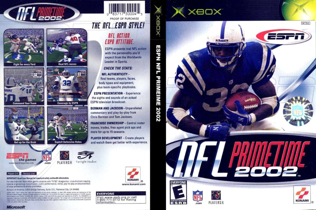 ESPN NFL PrimeTime 2002 — box-texture (US)