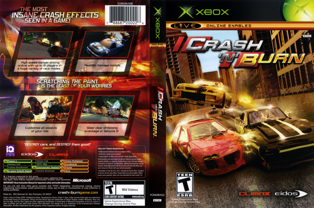 Crash 'n' Burn — box-texture (US)