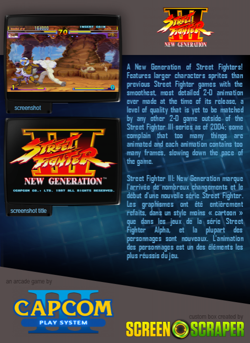 Street Fighter III : New Generation — box-2D-back (SS)
