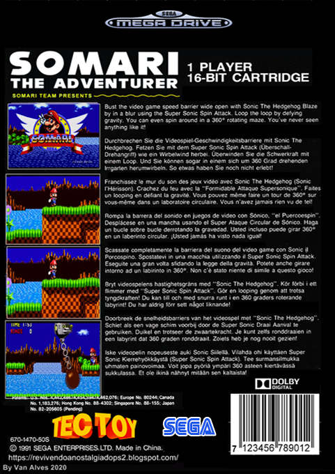 Somari the Adventurer — box-2D-back (EU)