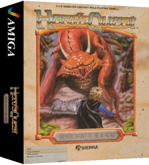 Hero's Quest - So You Want To Be A Hero — box-3D (US)