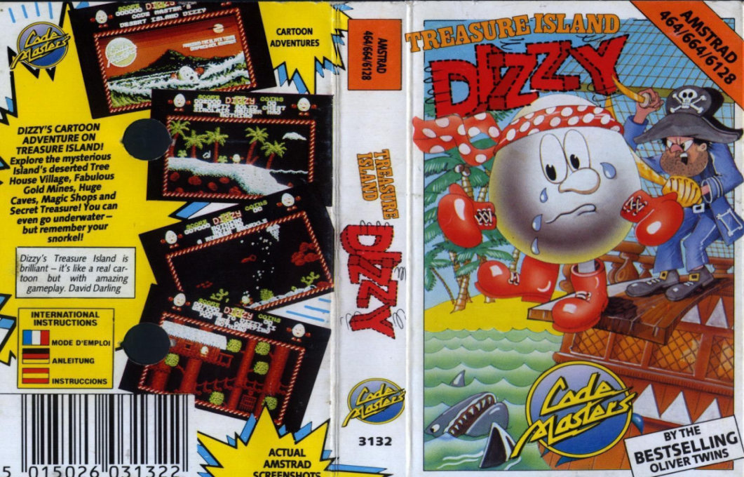 Dizzy 2 - Treasure Island Dizzy — box-texture (EU)