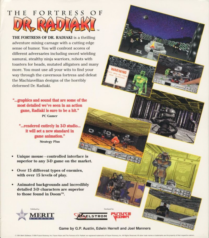Fortress Of Dr. Radiaki, The — box-2D-back (US)