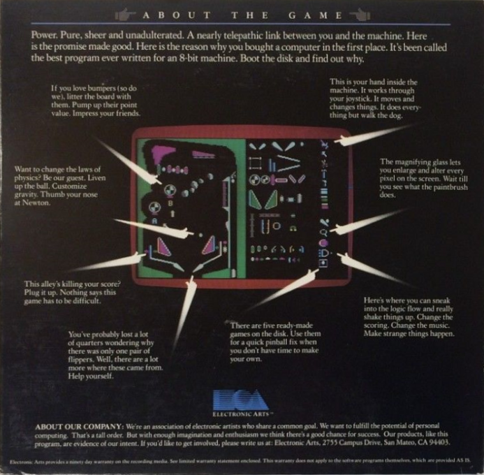 Pinball Construction Set — box-2D-back (US)