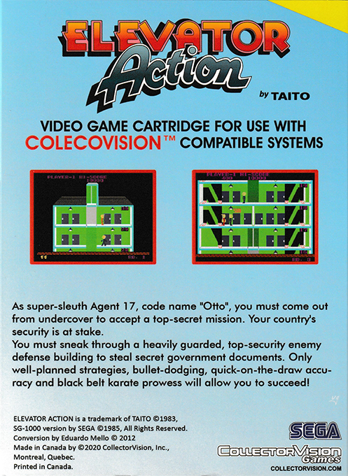 Elevator Action — box-2D-back (US)