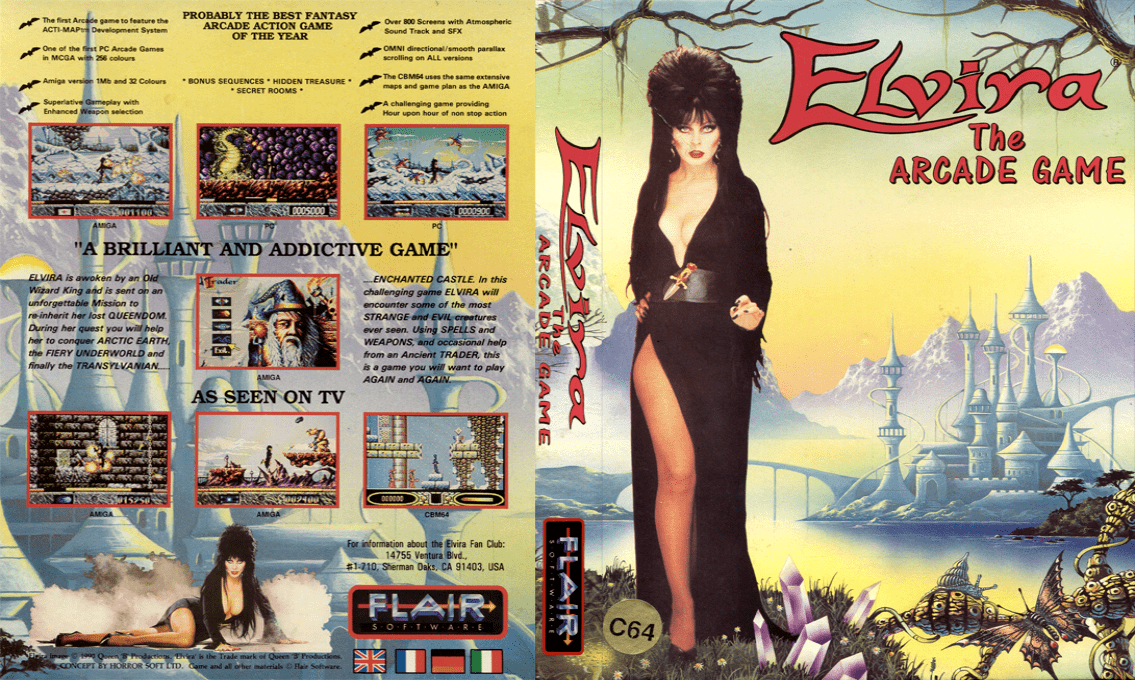 Elvira - The Arcade Game — box-texture (EU)
