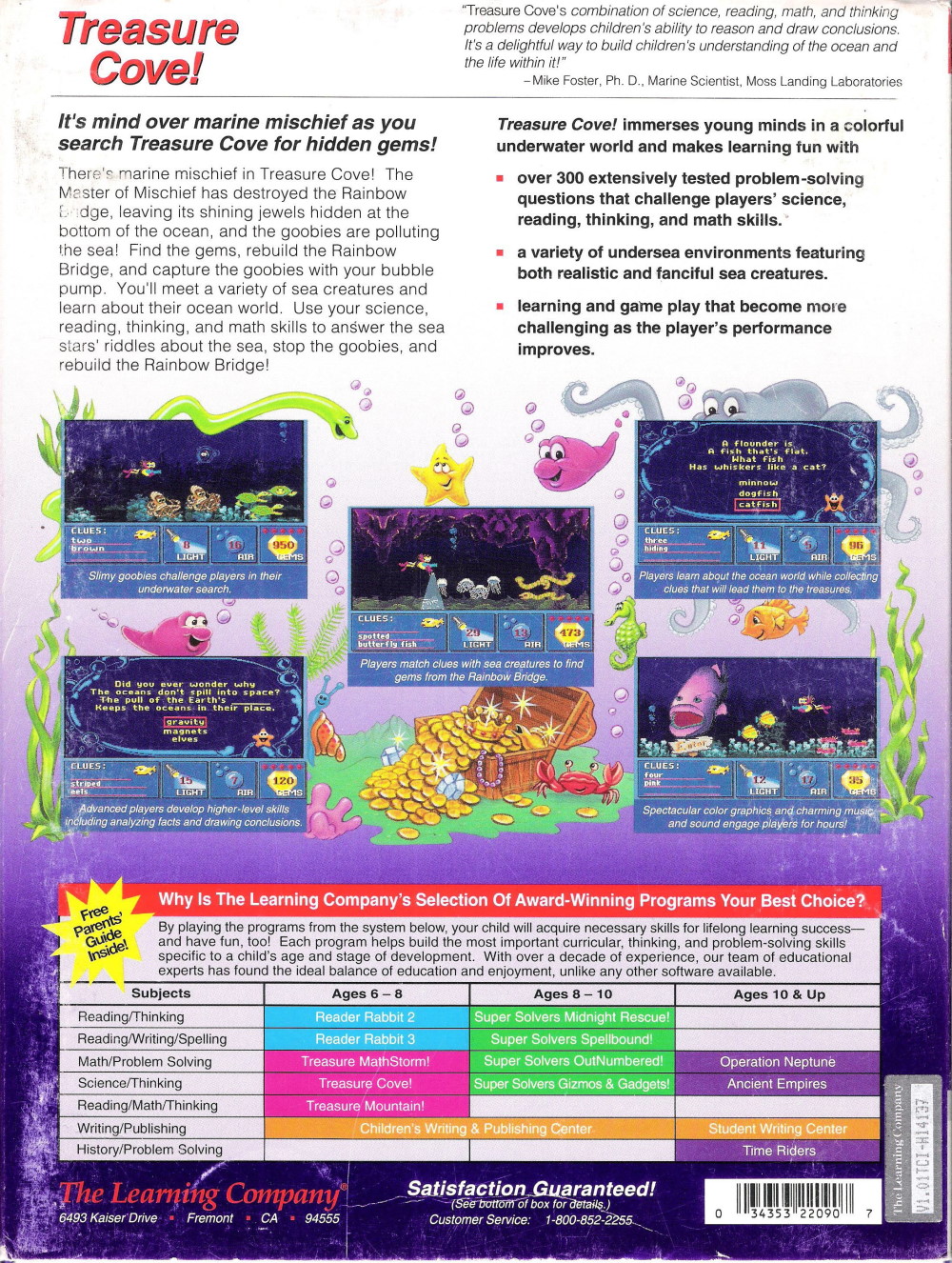 Treasure Cove! — box-2D-back (WOR)