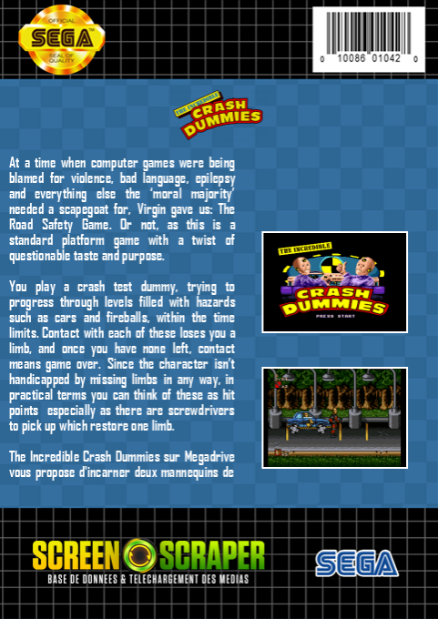 Incredible Crash Dummies The — box-2D-back (SS)
