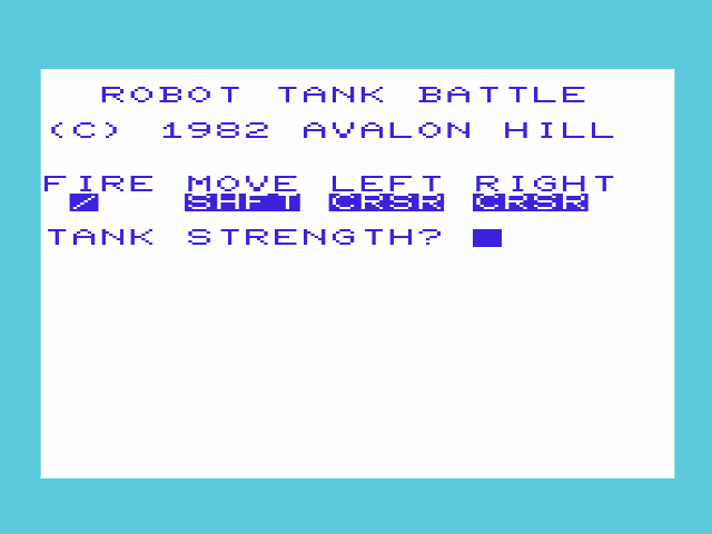 Tank Arkade - Robot Tank — sstitle (WOR)