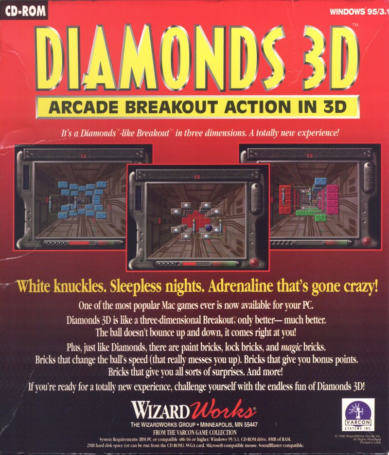Diamonds 3D — box-2D-back (US)