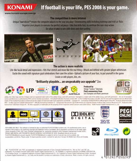 PES 2008 - Pro Evolution Soccer — box-2D-back (EU)