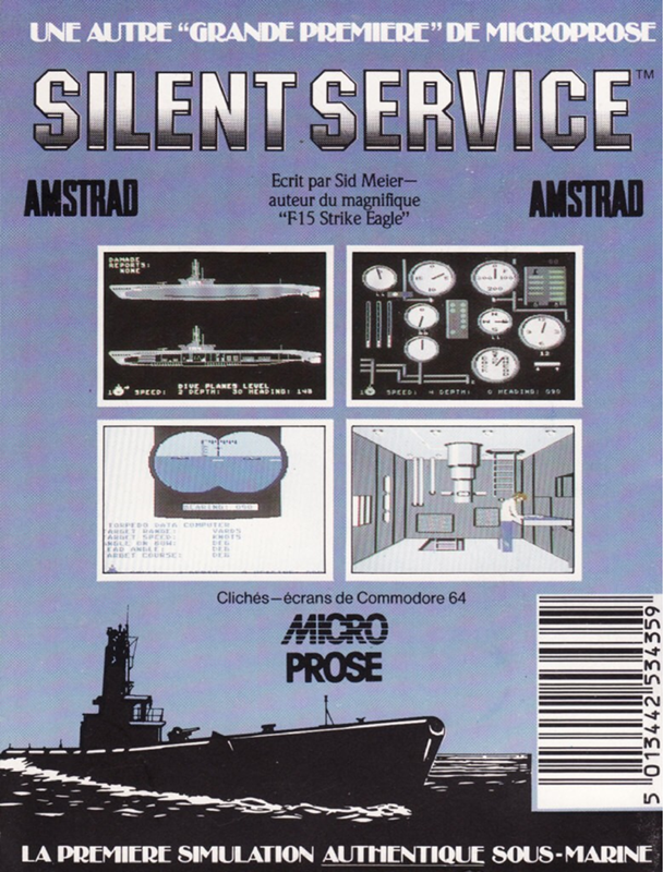 Silent Service — box-2D-back (FR)