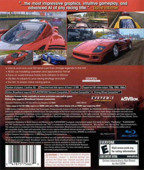Ferrari Challenge - Trofeo Pirelli — box-2D-back (US)