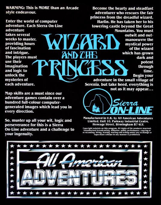 The Wizard and the Princess — box-2D-back (EU)