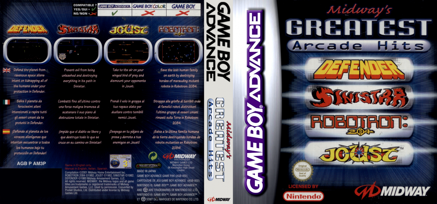 Midway's Greatest Arcade Hits — box-texture (EU)