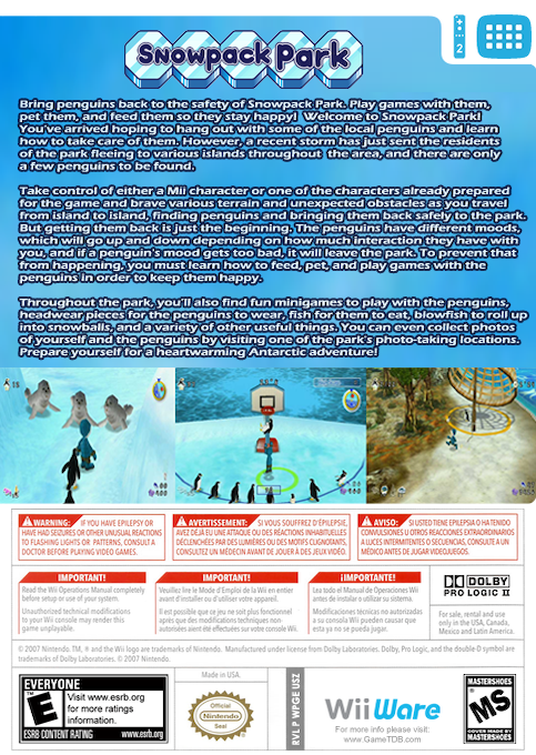 Penguin Seikatsu — box-2D-back (US)