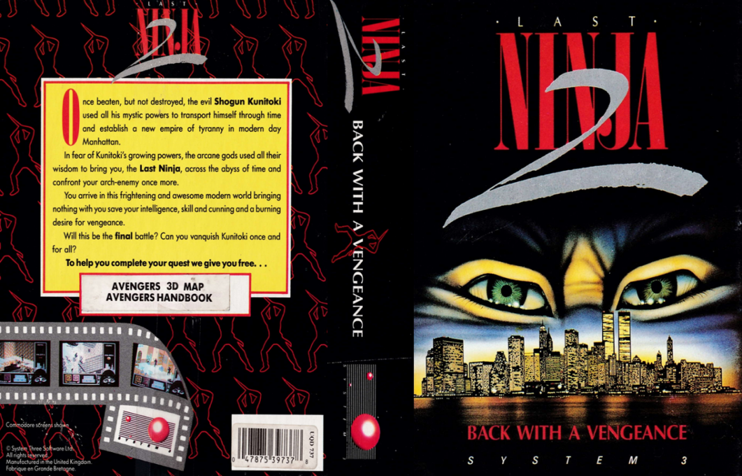 Last Ninja 2 - Back with a Vengeance — box-texture (EU)