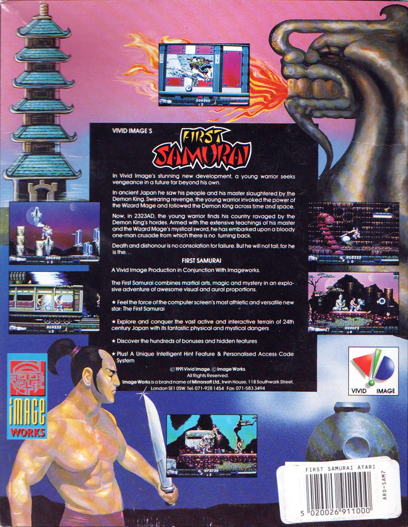 First Samurai — box-2D-back (EU)