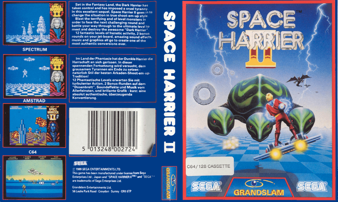 Space Harrier 2 — box-texture (EU)