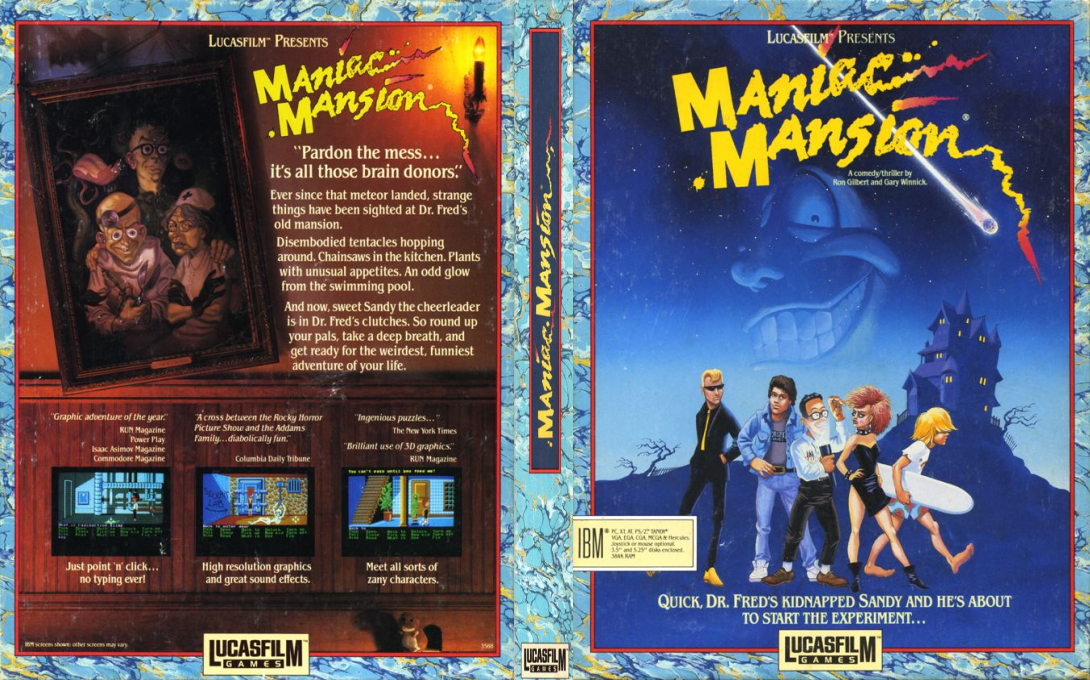 Maniac Mansion — box-texture (US)