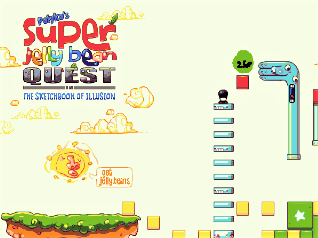 Polyko's Super Jelly Bean Quest in the Sketchbook of Illusion — sstitle (WOR)