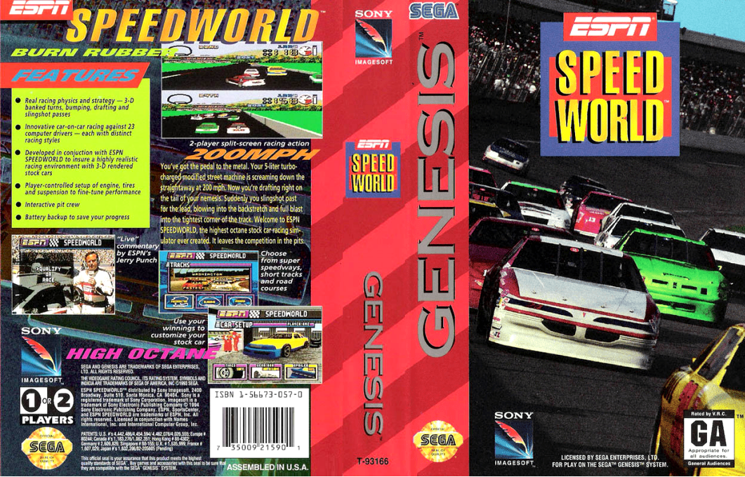 Espn Speedworld — box-texture (US)