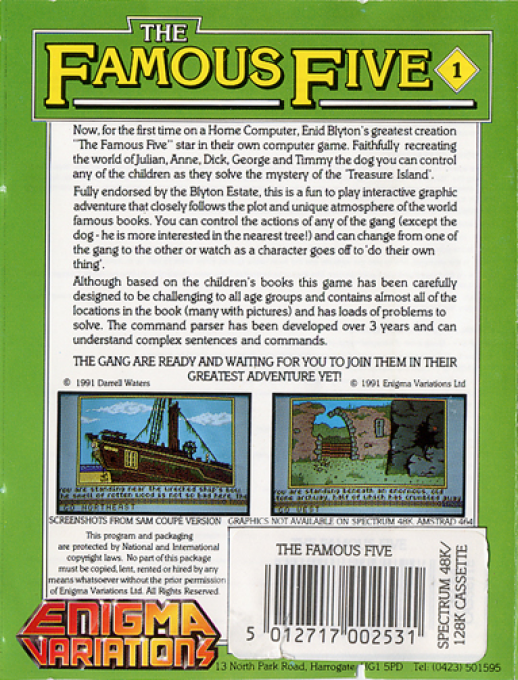 Famous Five, The - Five On A Treasure Island — box-2D-back (EU)