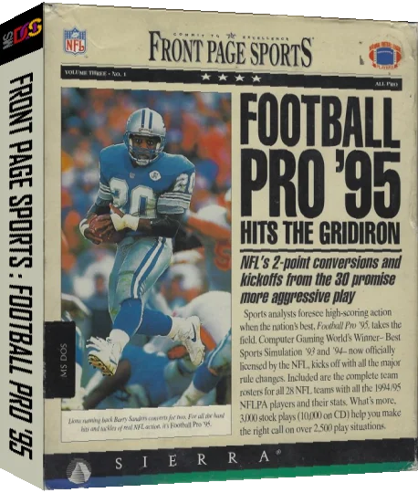 Front Page Sports - Football Pro '95 — box-3D (US)