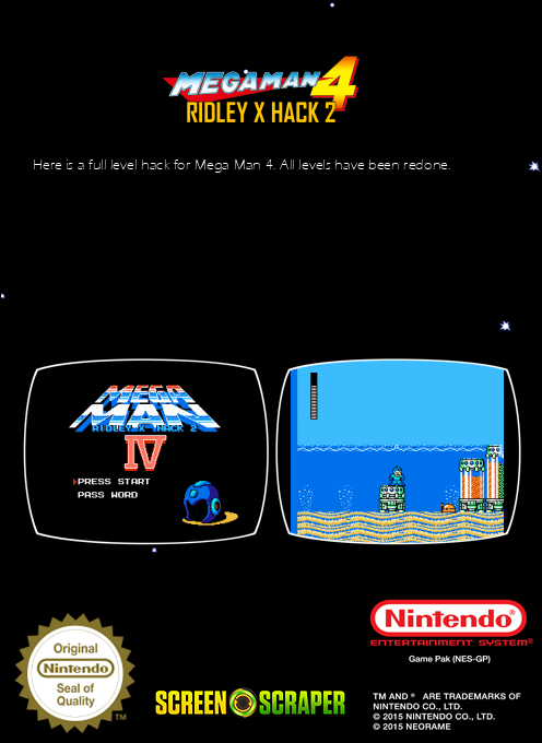 MegaMan IV : Ridley X Hack 2 — box-2D-back (SS)