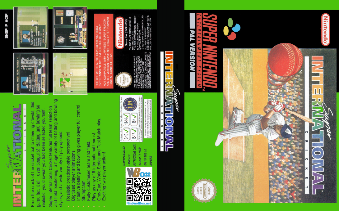 Super International Cricket — box-texture (EU)