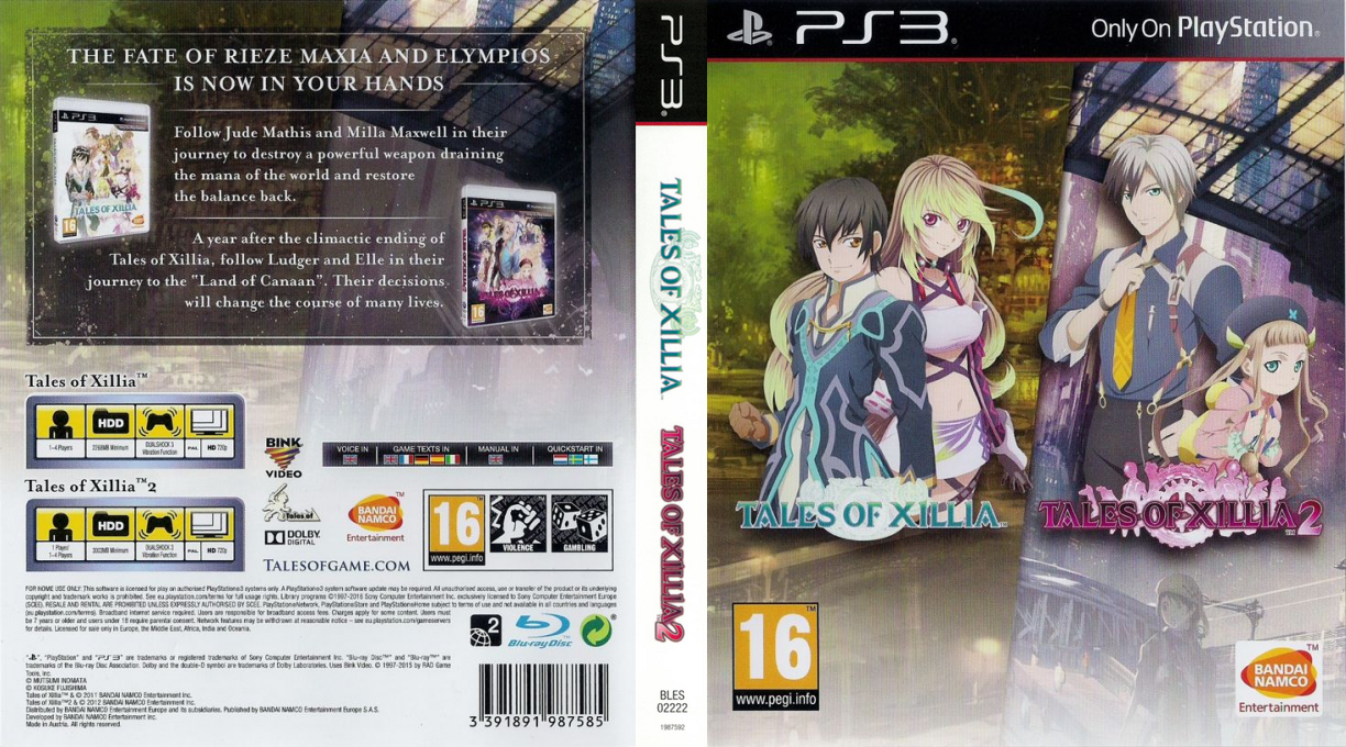 Tales of Xillia + Tales of Xillia 2 — box-texture (EU)