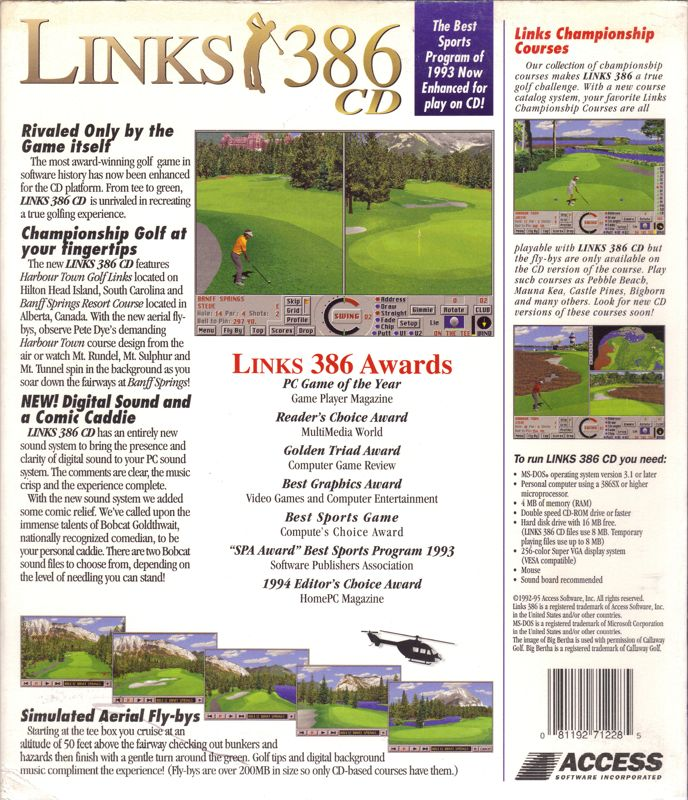 Links 386 CD — box-2D-back (US)